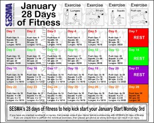 SESMA Norwich 28 days of Fitness January