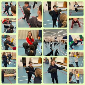 SESMA Martial arts and master wayne teaching karate kickboxin self defence at taverham junior school norwich